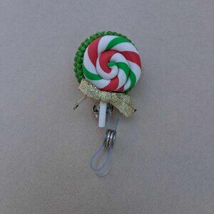 Christmas Lollipop Badge Reel